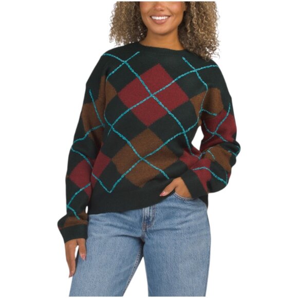 ENGLISH FACTORY Argyle Sweater - Picture 1 of 2